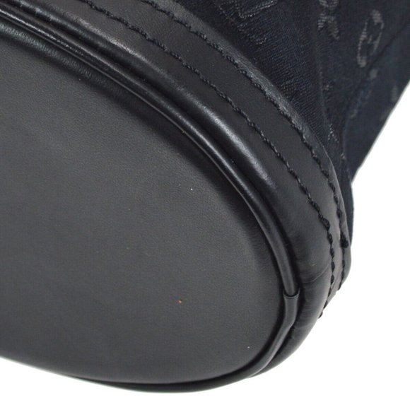 LOUIS VUITTON LITTLE BUCKET HAND BAG BLACK MONOGRAM SATIN - Picture 15 of 15